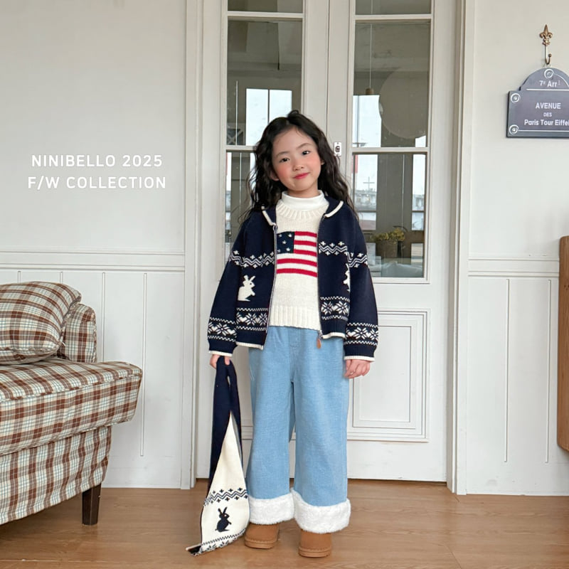 Ninibello - Korean Children Fashion - #childofig - Fleece Pocket Denim - 9