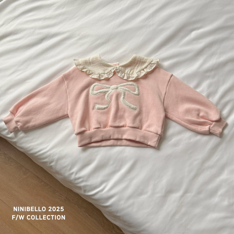 Ninibello - Korean Children Fashion - #childofig - Ribbon Collar Sweatshirt - 6