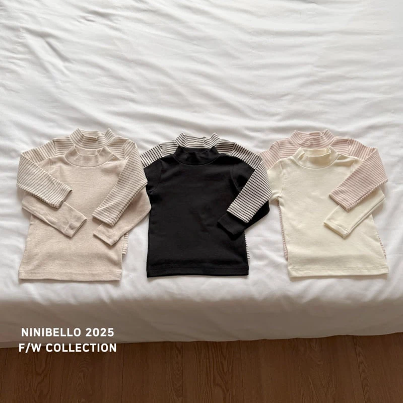 Ninibello - Korean Children Fashion - #childrensboutique - Warm Turtleneck Tee Set - 3