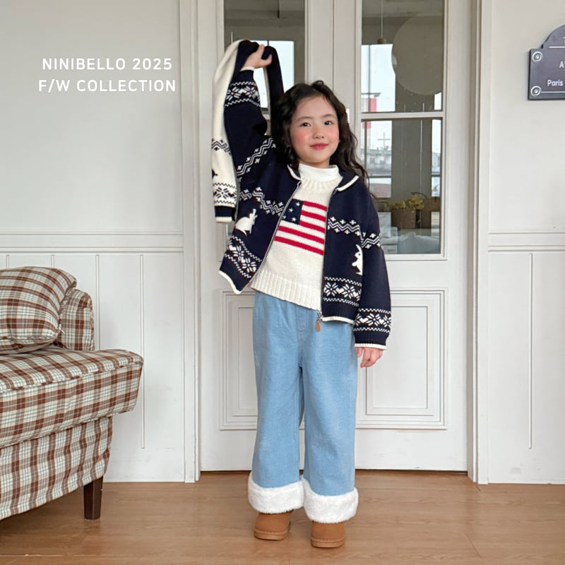 Ninibello - Korean Children Fashion - #designkidswear - Fleece Pocket Denim - 11