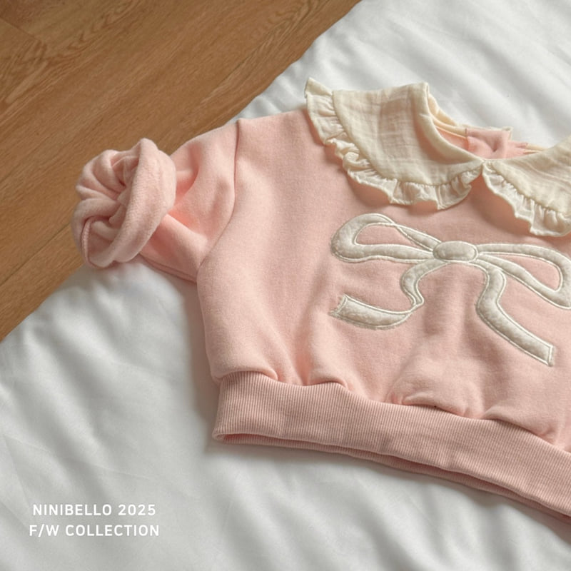 Ninibello - Korean Children Fashion - #designkidswear - Ribbon Collar Sweatshirt - 8