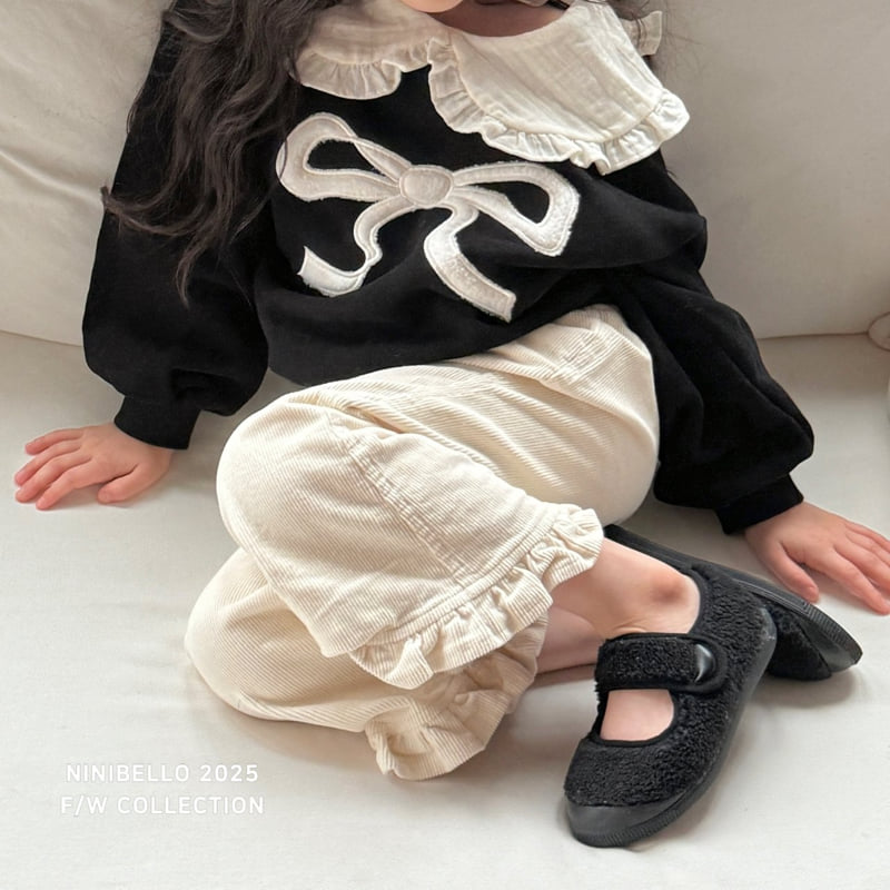 Ninibello - Korean Children Fashion - #discoveringself - Ribbon Collar Sweatshirt - 9
