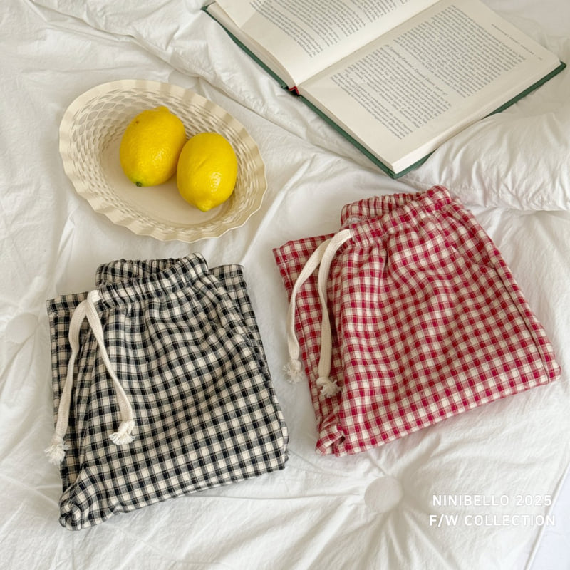 Ninibello - Korean Children Fashion - #fashionkids - Cozy Check Pants
