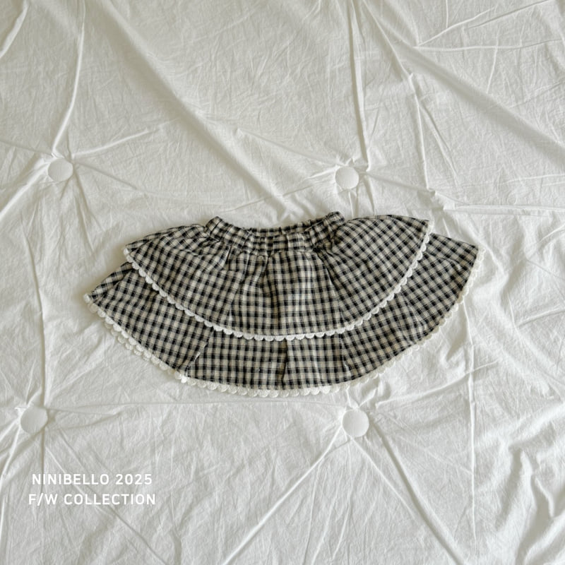Ninibello - Korean Children Fashion - #fashionkids - Cozy Check Skirt - 4