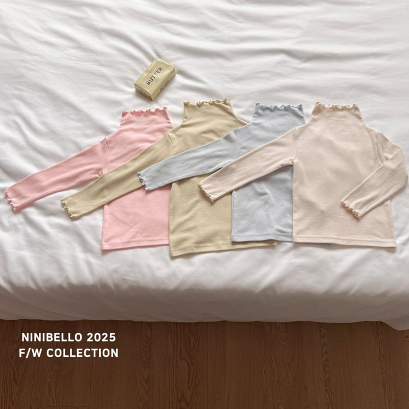 Ninibello - Korean Children Fashion - #kidsshorts - Soft Inner Turtleneck Tee - 3