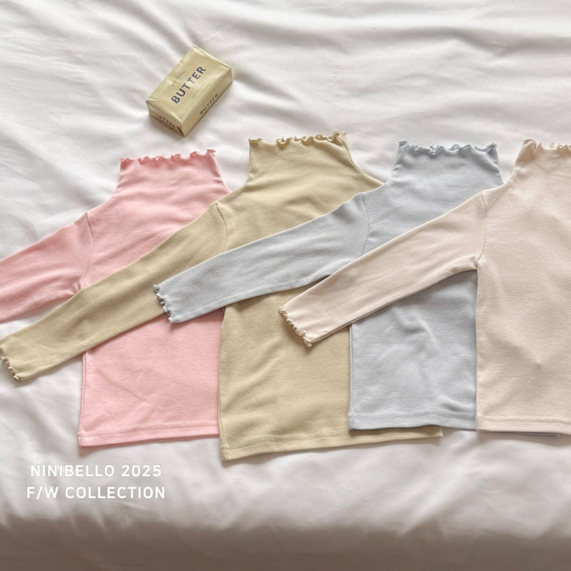 Ninibello - Korean Children Fashion - #kidsshorts - Soft Inner Turtleneck Tee - 4