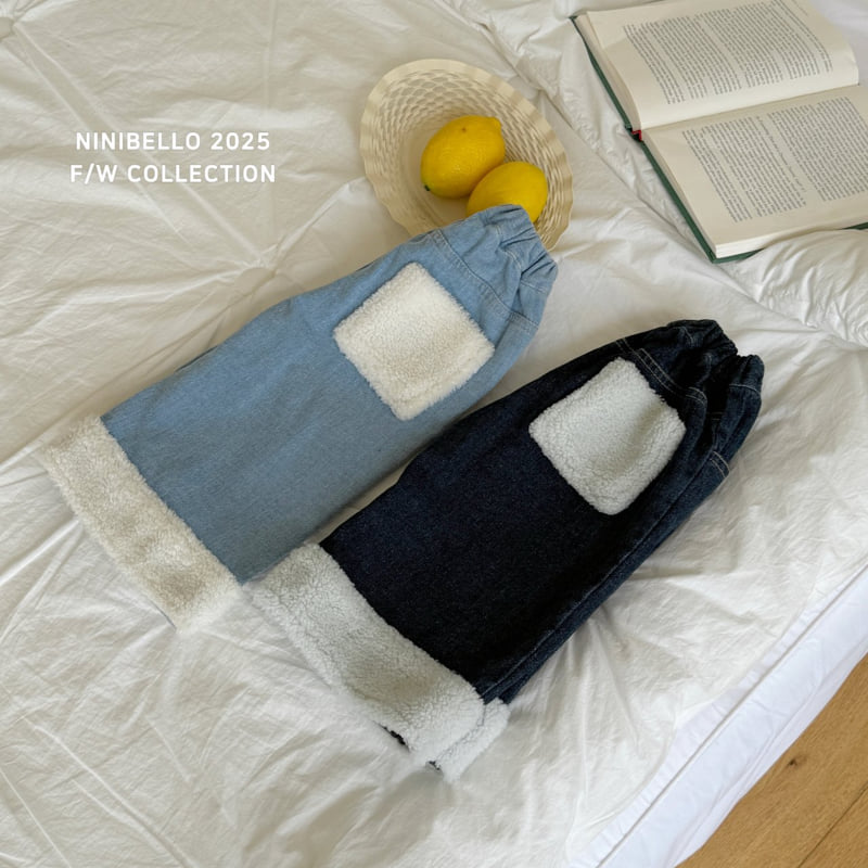 Ninibello - Korean Children Fashion - #kidsstore - Fleece Pocket Denim