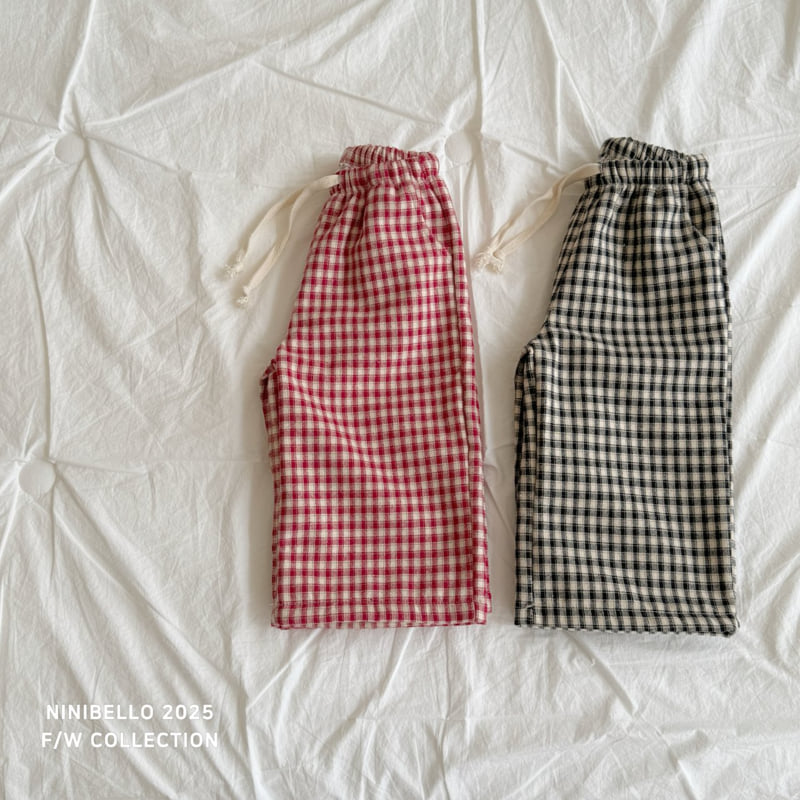 Ninibello - Korean Children Fashion - #kidsstore - Cozy Check Pants - 4