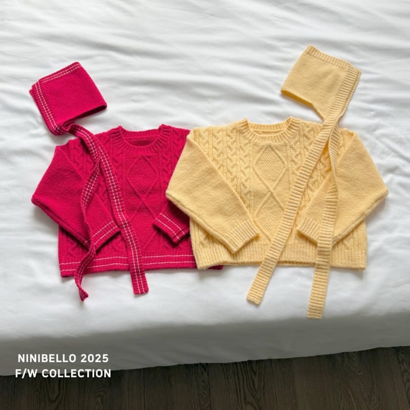 Ninibello - Korean Children Fashion - #kidzfashiontrend - Chacha Cape Knit Set - 3