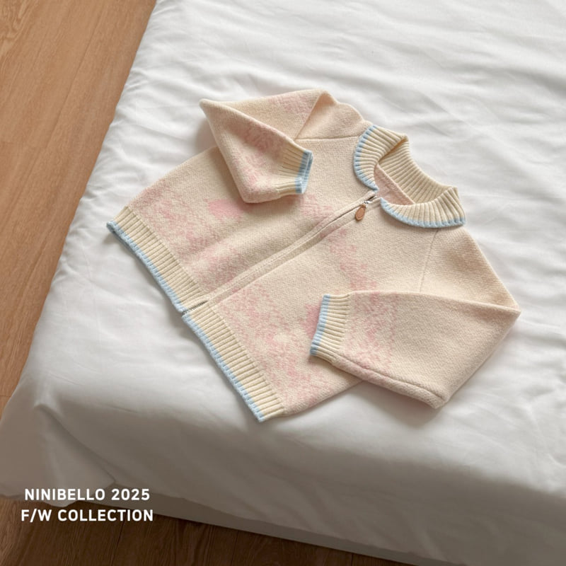 Ninibello - Korean Children Fashion - #kidsstore - Bunny Nordic Knit Zip-up - 4