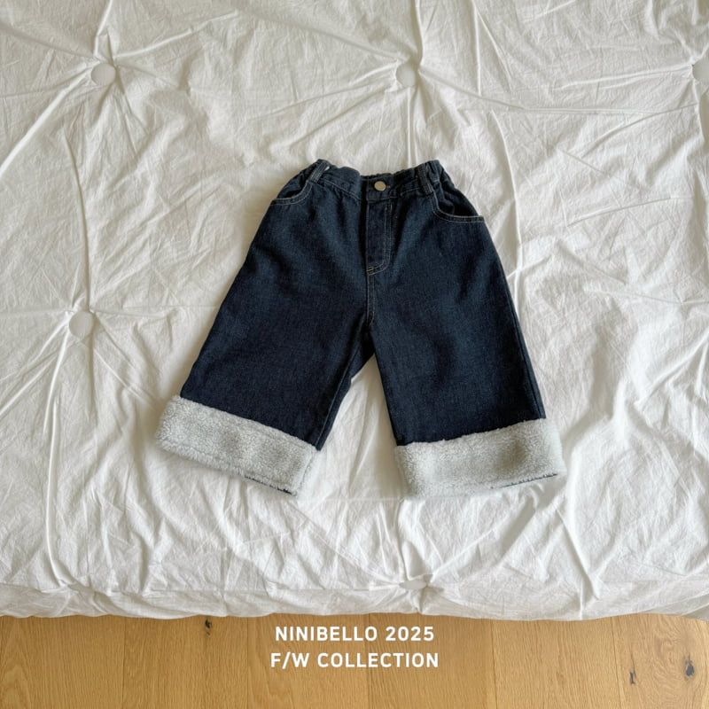 Ninibello - Korean Children Fashion - #Kfashion4kids - Fleece Pocket Denim - 4