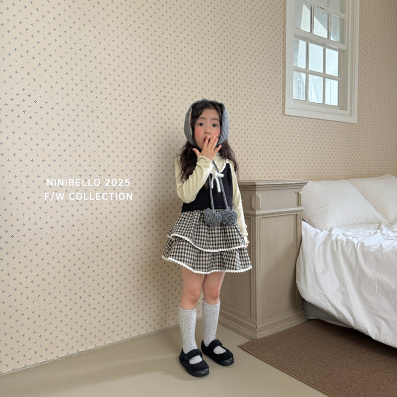 Ninibello - Korean Children Fashion - #minifashionista - Cozy Check Skirt - 10