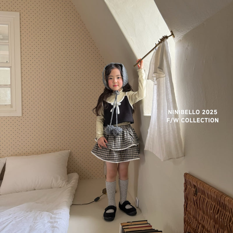 Ninibello - Korean Children Fashion - #prettylittlegirls - Cozy Check Skirt - 11