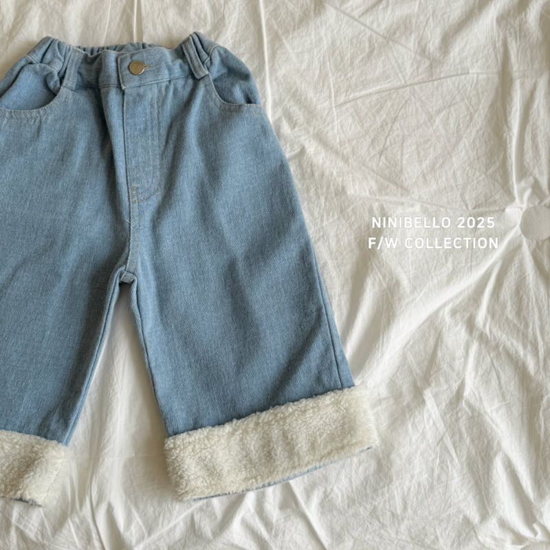 Ninibello - Korean Children Fashion - #prettylittlegirls - Fleece Pocket Denim - 7