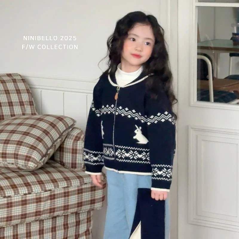 Ninibello - Korean Children Fashion - #stylishchildhood - Bunny Nordic Knit Zip-up - 12