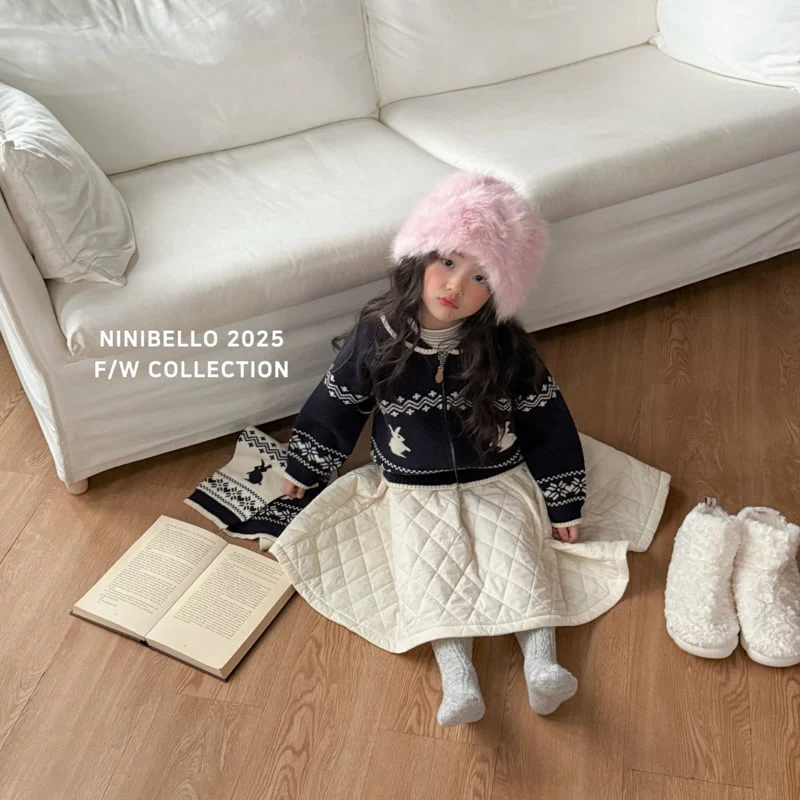 Ninibello - Korean Children Fashion - #todddlerfashion - Bunny Nordic Knit Zip-up - 10