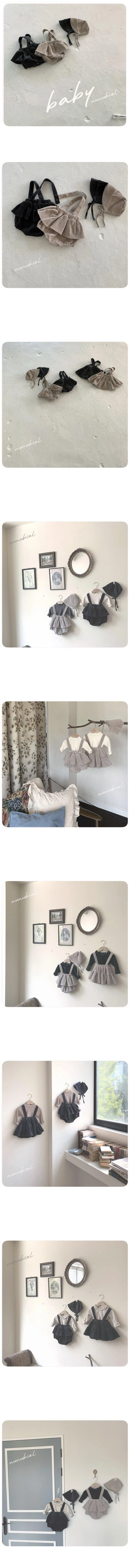 Nunubiel - Korean Baby Fashion - #babyfever - Peach Romper Bonnet - 2