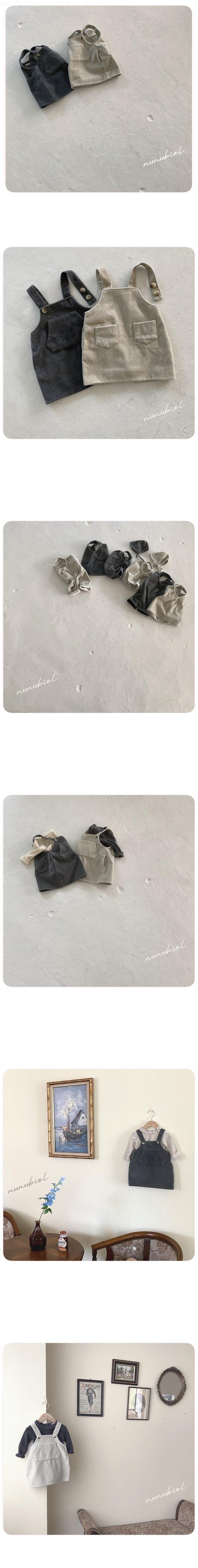 Nunubiel - Korean Baby Fashion - #onlinebabyshop - Corduroy One-piece - 2