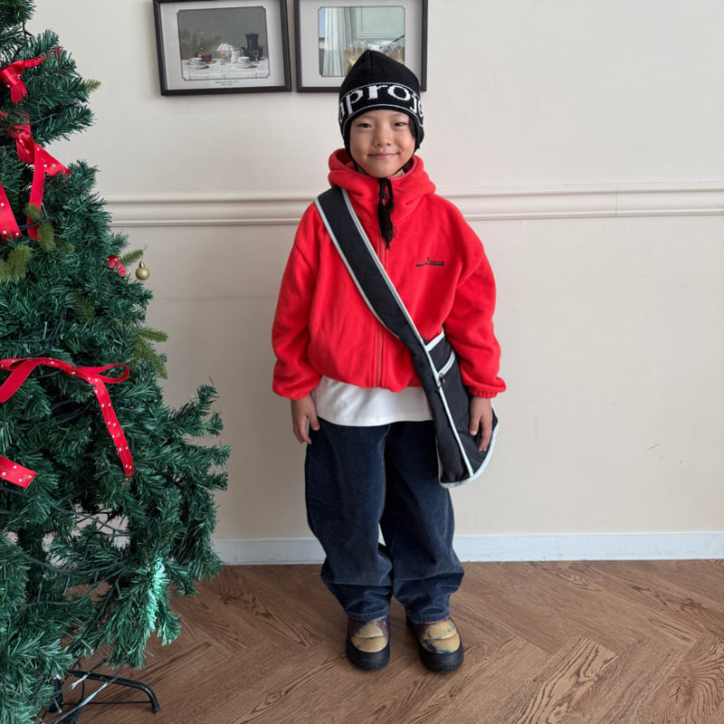 O Wa - Korean Children Fashion - #designkidswear - Velvet Denim Pants - 5