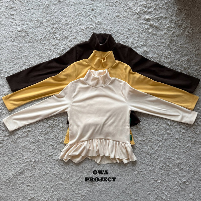 O Wa - Korean Children Fashion - #magicofchildhood - Frill Turtleneck Tee