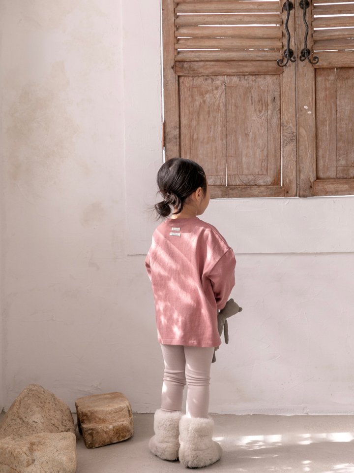 Oatmeal - Korean Children Fashion - #Kfashion4kids - Basic Round Tee - 3