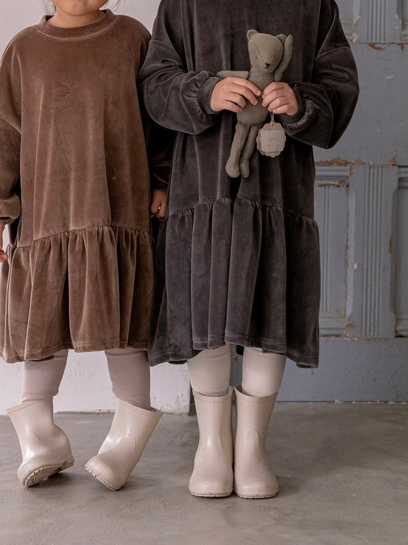 Oatmeal - Korean Children Fashion - #Kfashion4kids - Basic Velour One-piece - 11