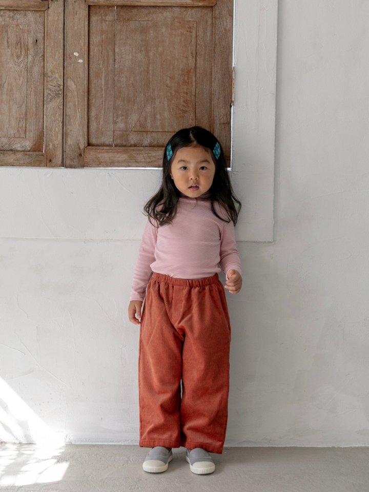 Oatmeal - Korean Children Fashion - #Kfashion4kids - Basic Striped Turtleneck - 9