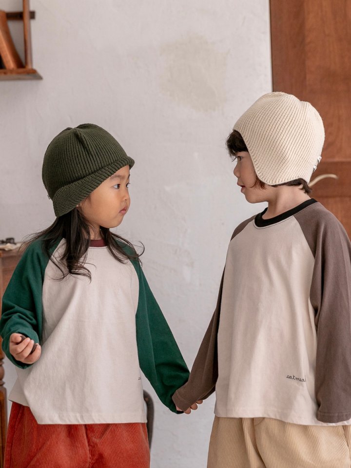 Oatmeal - Korean Children Fashion - #childofig - Basic Raglan Tee - 7