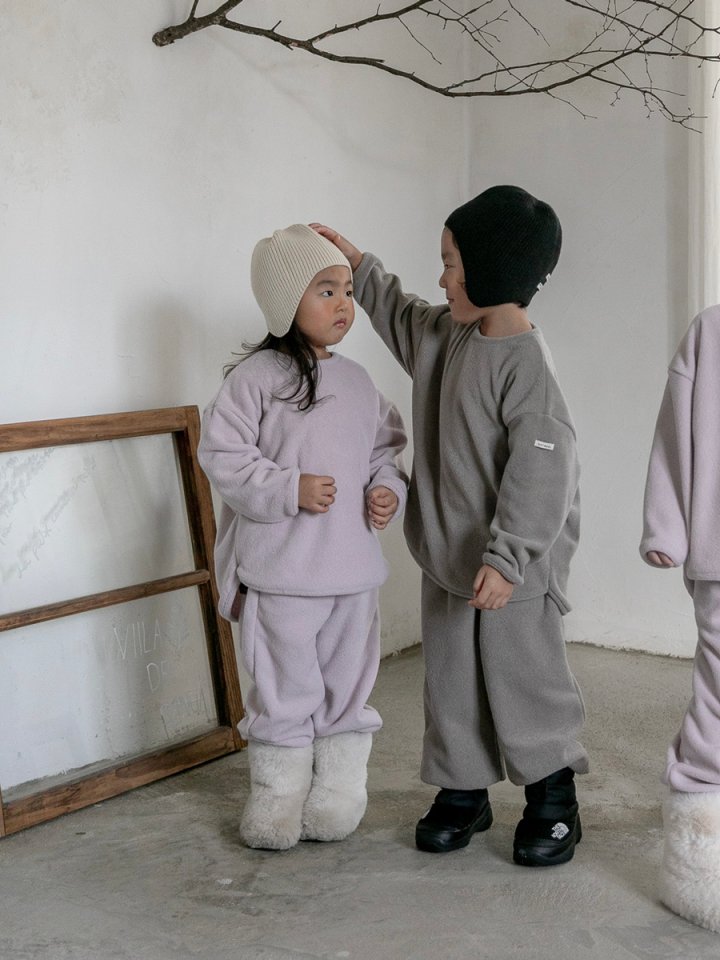Oatmeal - Korean Children Fashion - #prettylittlegirls - Basic Terry Set - 4