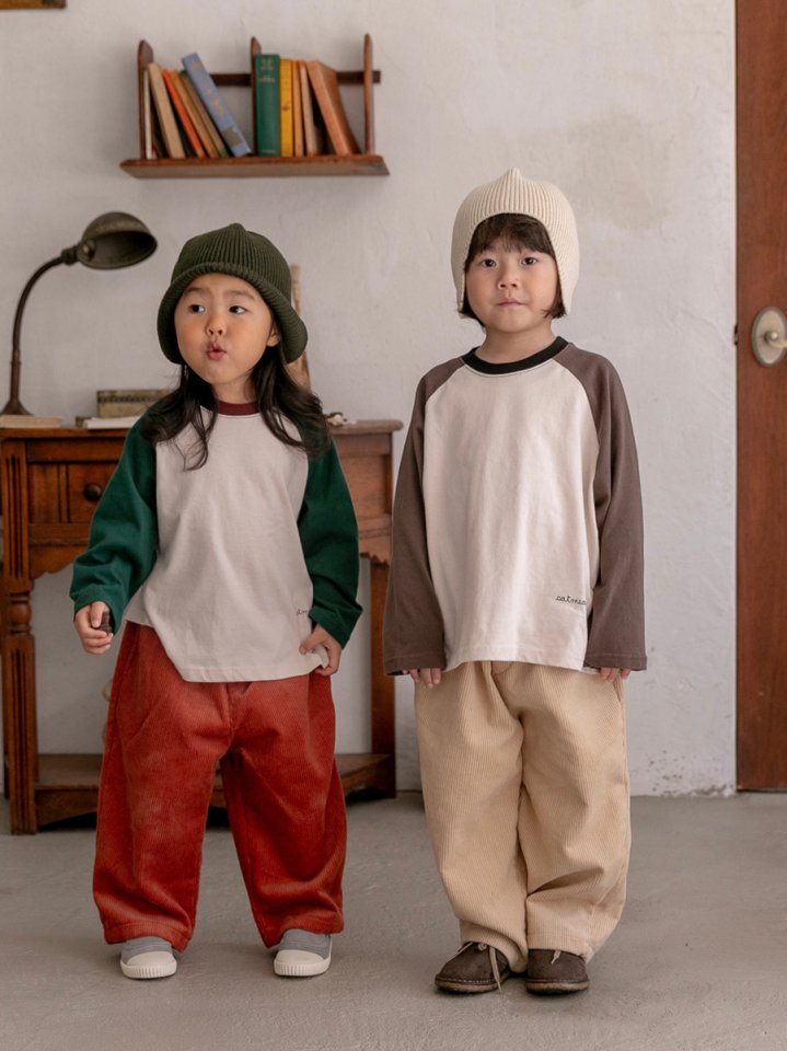 Oatmeal - Korean Children Fashion - #childofig - Basic Corduroy Pants - 2