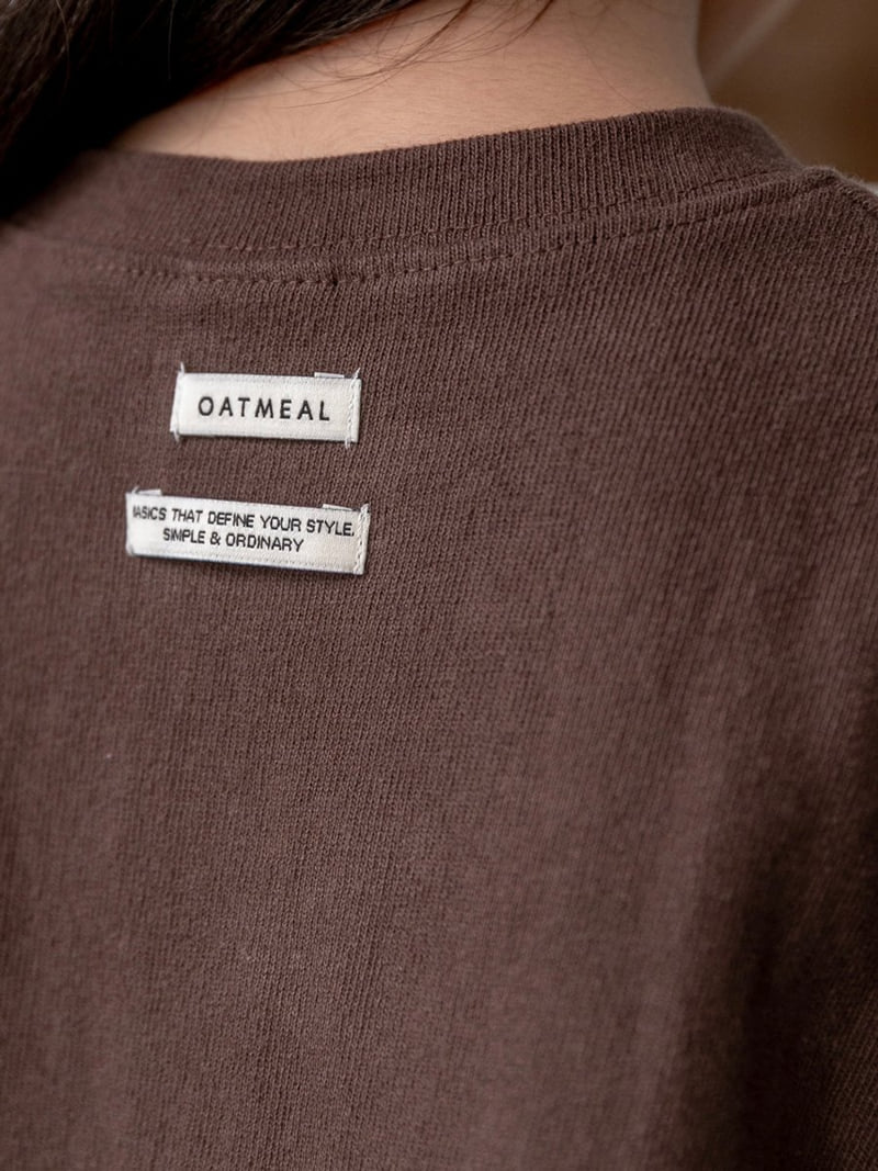 Oatmeal - Korean Children Fashion - #designkidswear - Basic Round Tee - 11