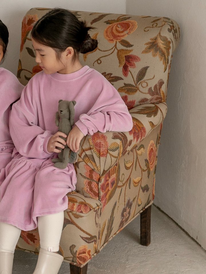 Oatmeal - Korean Children Fashion - #discoveringself - Basic Velour One-piece - 6