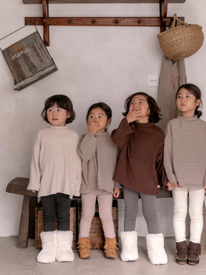 Oatmeal - Korean Children Fashion - #discoveringself - Basic Leggings - 3