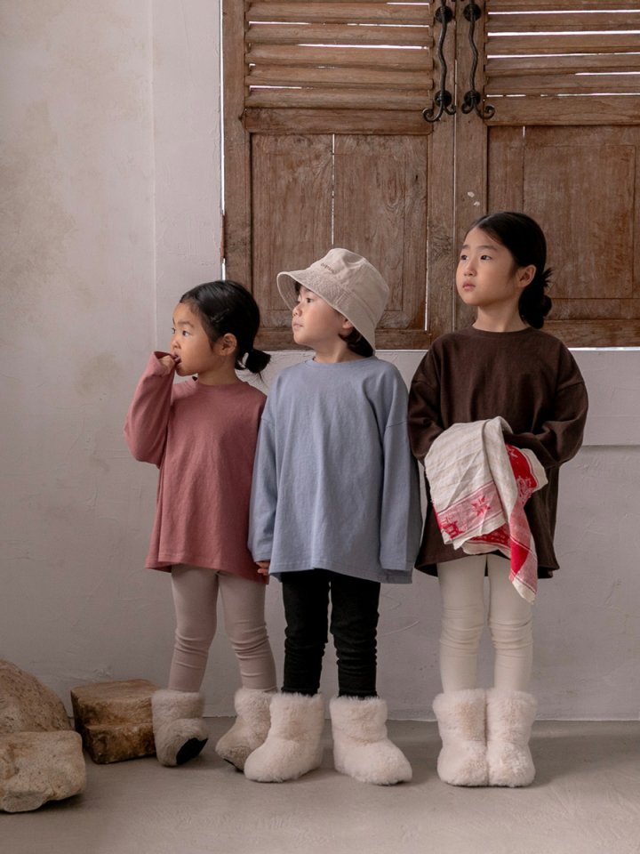 Oatmeal - Korean Children Fashion - #kidsstore - Basic Round Tee
