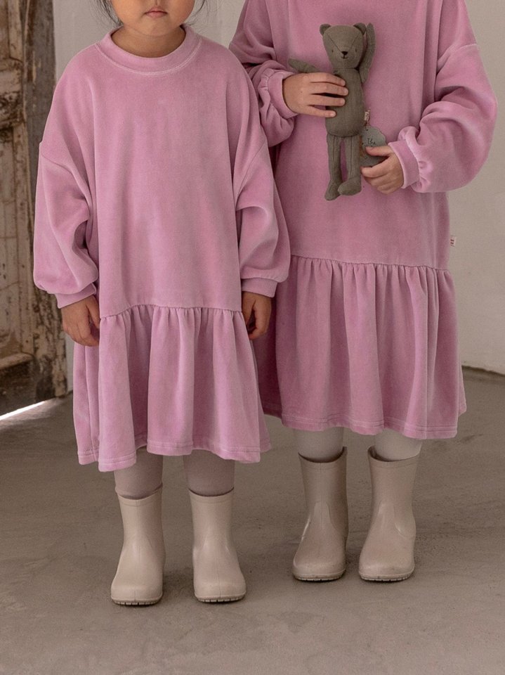Oatmeal - Korean Children Fashion - #kidsstore - Basic Velour One-piece - 9