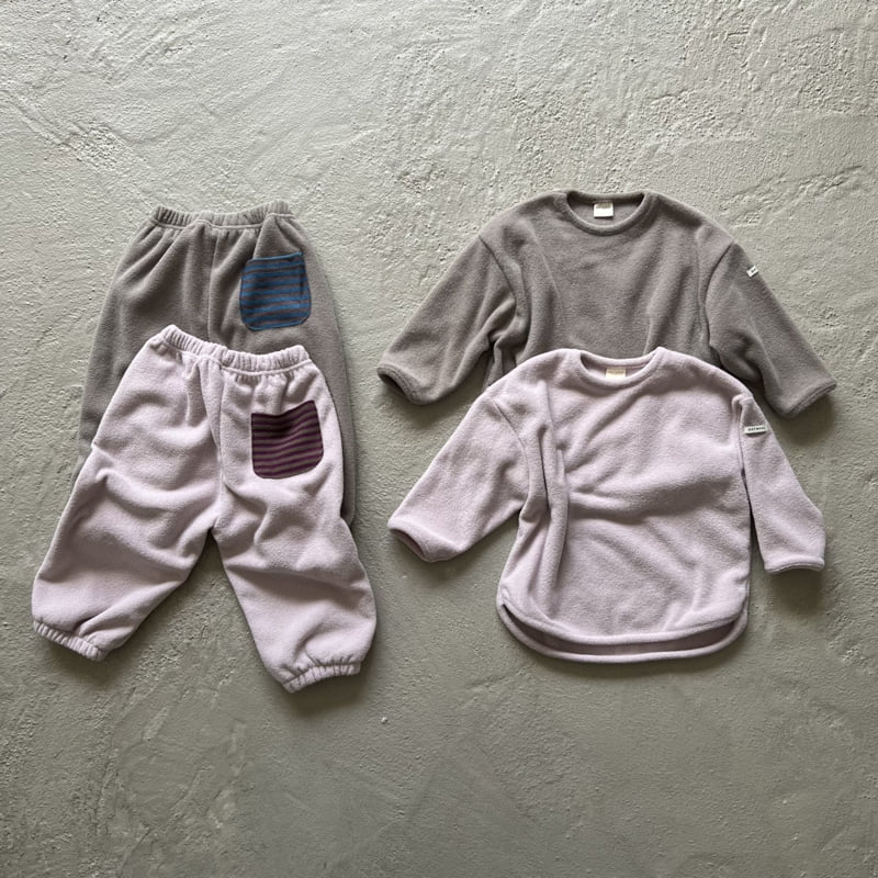 Oatmeal - Korean Children Fashion - #kidzfashiontrend - Basic Terry Set - 12