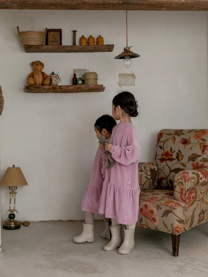 Oatmeal - Korean Children Fashion - #kidzfashiontrend - Basic Velour One-piece - 10