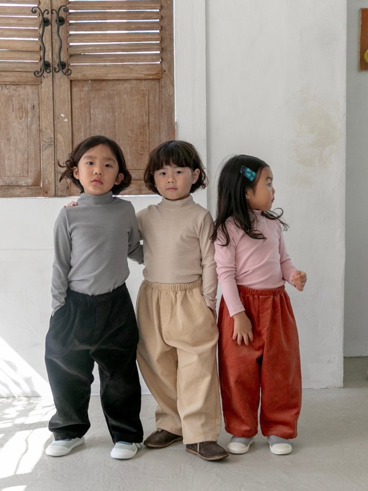 Oatmeal - Korean Children Fashion - #kidzfashiontrend - Basic Corduroy Pants - 9