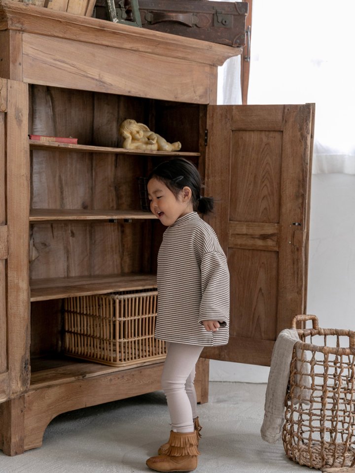 Oatmeal - Korean Children Fashion - #kidzfashiontrend - Basic Leggings - 7
