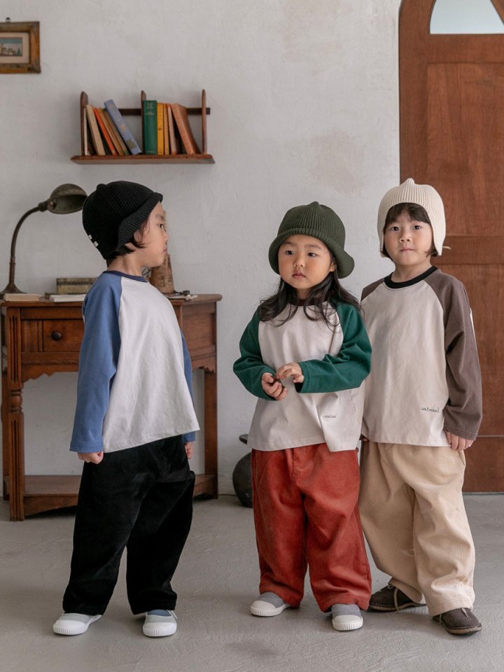 Oatmeal - Korean Children Fashion - #littlefashionista - Basic Raglan Tee - 4