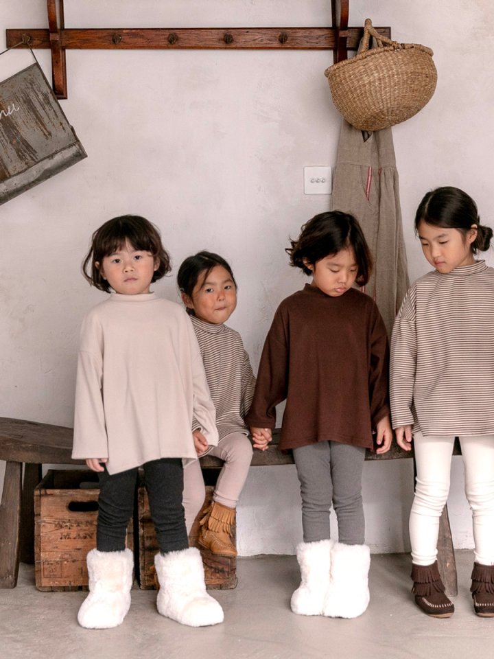 Oatmeal - Korean Children Fashion - #magicofchildhood - Basic Oversized Turtleneck - 4