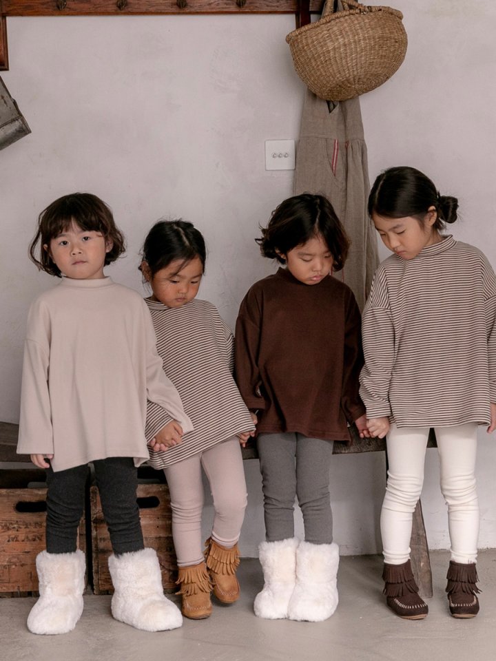 Oatmeal - Korean Children Fashion - #prettylittlegirls - Basic Oversized Turtleneck - 5
