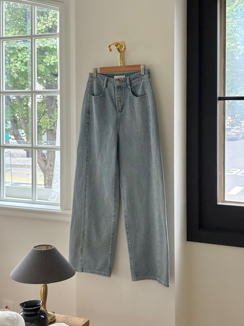Ohao - Korean Women Fashion - #momslook - Striped Denim Pants - 10