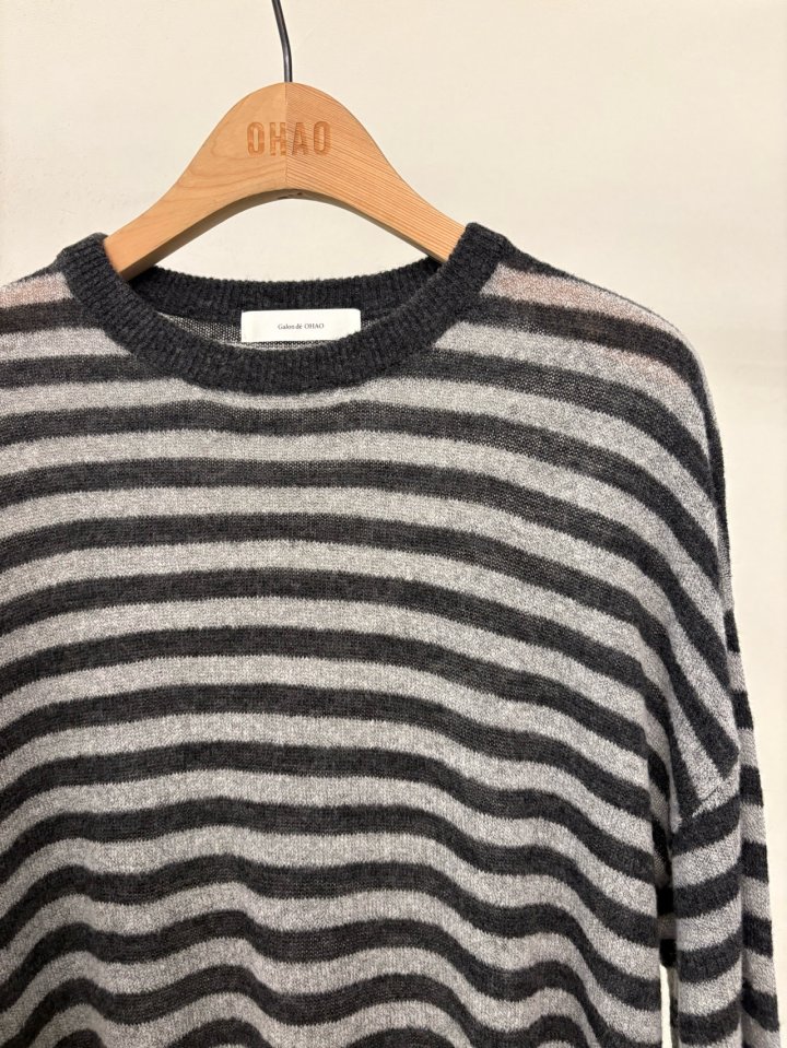 Ohao - Korean Women Fashion - #momslook - Striped Knit - 2
