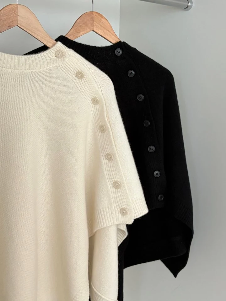 Ohao - Korean Women Fashion - #momslook - Cape Knit - 11