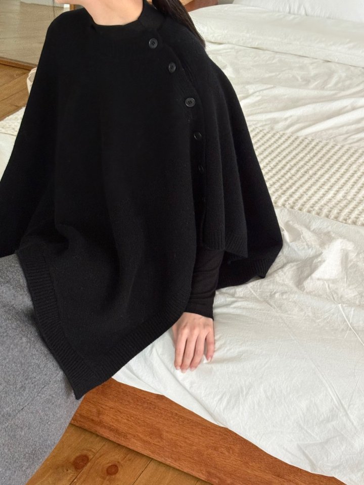 Ohao - Korean Women Fashion - #pursuepretty - Cape Knit - 4