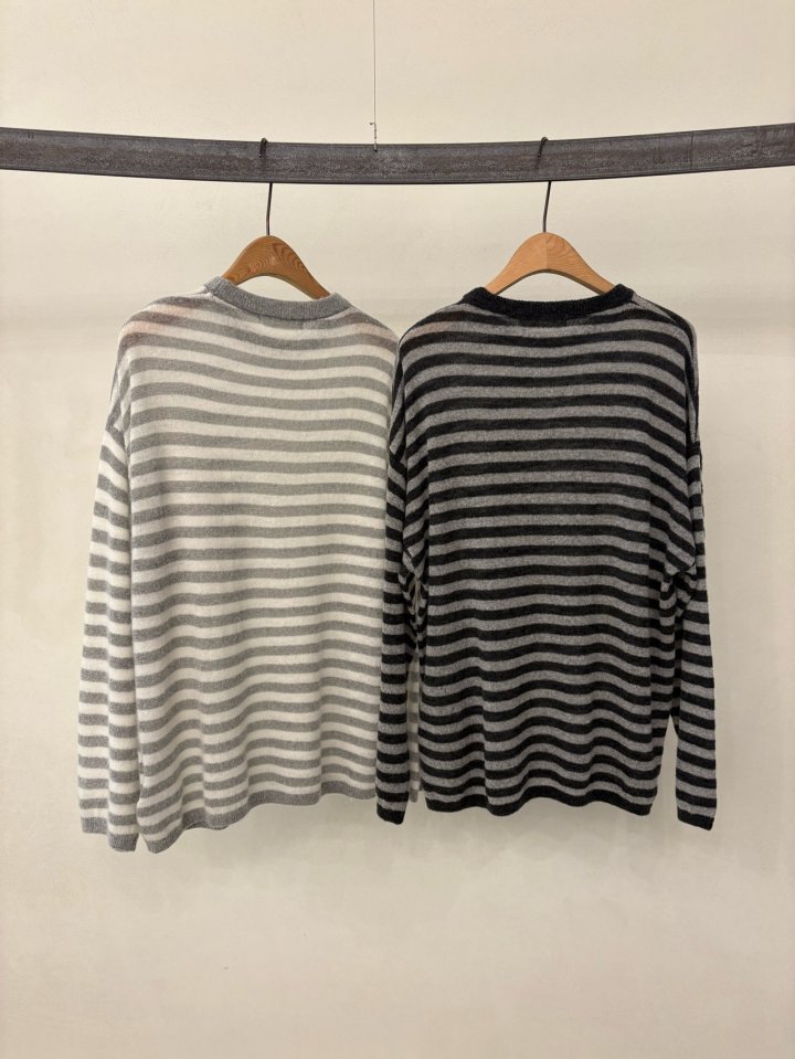 Ohao - Korean Women Fashion - #womensfashion - Striped Knit - 4