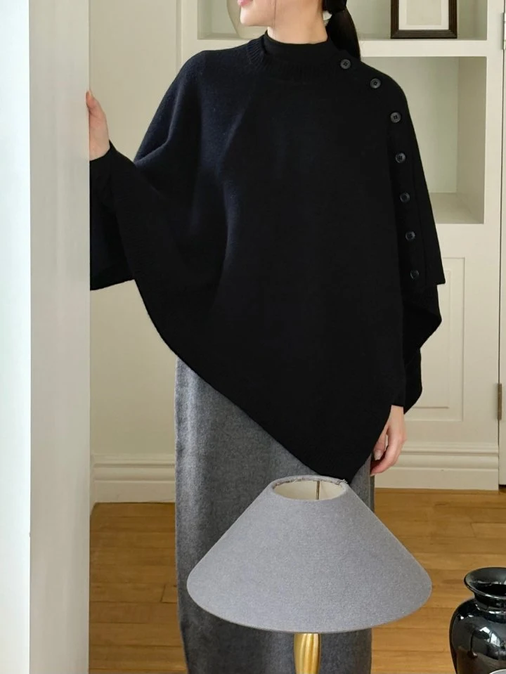 Ohao - Korean Women Fashion - #vintageinspired - Cape Knit