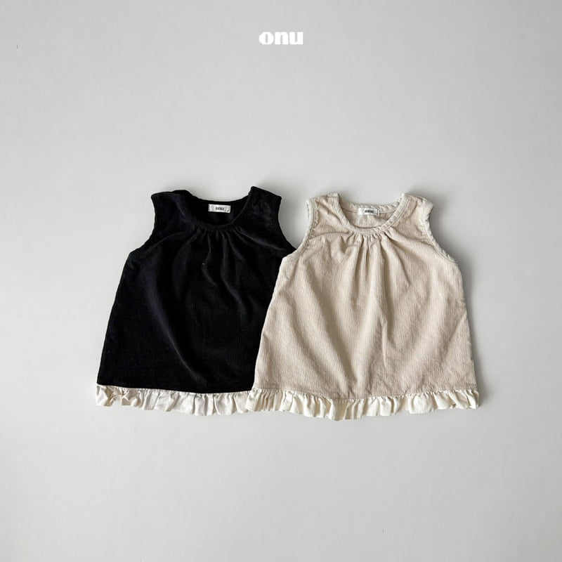 Onu - Korean Children Fashion - #Kfashion4kids - Fleece Frill One-piece