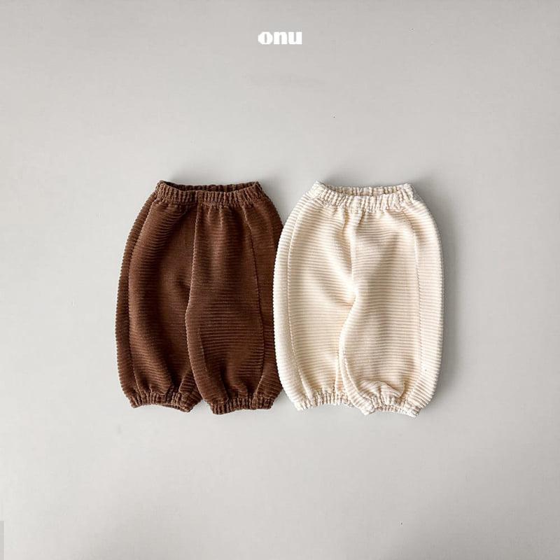 Onu - Korean Children Fashion - #childofig - Thick Ribbed Pants